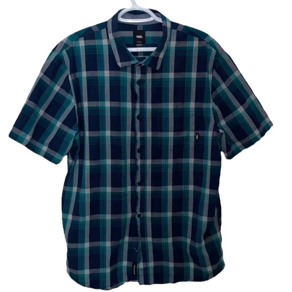 Vans Button Up Short Sleeve Plaid Classic Fit